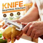 3-in-1 Upgraded Vegetable Peeler with Grater and Bottle Opener, Stainless Steel Kitchen Peeler, Zero Snag Wooden Peeler for Fruits and Vegetables