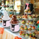 3 Tier Chocolate Fountain Machine, 12oz Stainless Steel Tower Chocolate Melt Machine, Cheese Electric Fountain with 6 Forks, Chocolate Fountain for Party, Candy, Butter, Cookies