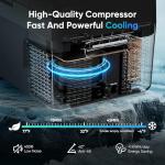 Feelfunn 12 Volt Refrigerator - 21QT(20L) Portable Freezer, Electric Cooler for Car Truck RV Van Camping & Road Trip, Fast Cooling Fridge with 12/24V DC & 110-240V AC for Vehicle & Home Use,-4℉~68℉