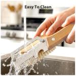 3-in-1 Upgraded Vegetable Peeler with Grater and Bottle Opener, Stainless Steel Kitchen Peeler, Zero Snag Wooden Peeler for Fruits and Vegetables