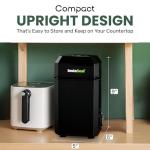 InstaSeal Vacuum Sealer for Food with 12 Bags, Preserves Foods 5x Longer, Space Saving Compact Upright Design Allows Machine to Heat Seal Marinades, Soups, Meats for Sous Vide Cooking