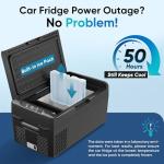 Feelfunn 12 Volt Refrigerator - 21QT(20L) Portable Freezer, Electric Cooler for Car Truck RV Van Camping & Road Trip, Fast Cooling Fridge with 12/24V DC & 110-240V AC for Vehicle & Home Use,-4℉~68℉