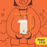 Wumple Hot Air Popcorn Machine - 14-Cup Electric Popcorn Popper, Oil-Free, 1200W - Includes Measuring Cup - Home Popcorn Maker for Movie Nights - Cream