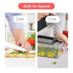 Fullstar The Original Pro Chopper - Vegetable Chopper and Spiralizer, Food Chopper with Container, Fruit Slicer, Kitchen Gadgets & Gifts, Home Essentials (4 in 1, Clear)