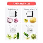 Fullstar The Original Pro Chopper - Vegetable Chopper and Spiralizer, Food Chopper with Container, Fruit Slicer, Kitchen Gadgets & Gifts, Home Essentials (4 in 1, Clear)