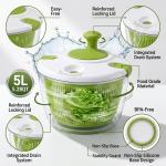 Evercove Salad Spinner-Lettuce Spinner | Best Fruit Washer with Spinner Bowl, Easy-Spin Handle, 5QT