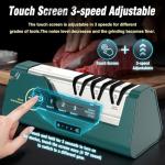 Professional Electric Knife Sharpener with 100% Diamond Abrasives & Precision Angle Guides, 3-Speed Variable 4-Stage Open Touch-Screen Knife Sharpener for Straight, Serrated Edges, Scissors & Axes