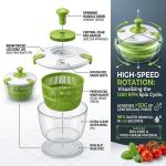 Evercove Salad Spinner-Lettuce Spinner | Best Fruit Washer with Spinner Bowl, Easy-Spin Handle, 5QT