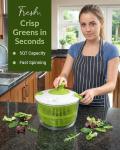 Evercove Salad Spinner-Lettuce Spinner | Best Fruit Washer with Spinner Bowl, Easy-Spin Handle, 5QT