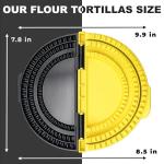 3-in-1 Tortilla Wrap Sealer & Crimper Press – Large Adjustable 6, 8, 10 Inch – Heavy Duty Taco, Quesadilla & Empanada Maker – BPA-Free Tortilla Wrap Sealer, Cutter & Presser for Burritos & Sandwiches