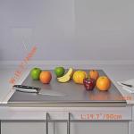 Stainless Steel Cutting Boards with Lip for Kitchen,Chopping Boards for Countertop,Large Metal Cutting Board over Sink Suitable for Meat, Fruits,Vegetables,Bread,Cake,Pasta,Noodle,and Pizza19.7“*15.7“