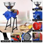 EVGTTI Electric Grain Grinder Mill 3000W, 110V Dry Cereals Grinder with Funnel, Commercial Electric Feed Mill Dry Grinder, Rice Corn Grain Coffee Wheat Feed Mill Flour Mill