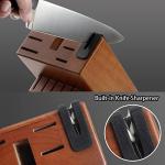 McCook® Knife Sets, German Stainless Steel Kitchen Knives Set with Built-in Sharpener and Wooden Block
