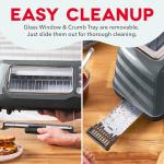 DASH Clear View Toaster: Extra Wide Slot Toaster with See Through Window - Defrost, Reheat + Auto Shut Off Feature for Bagels, Specialty Breads & other Baked Goods - Grey