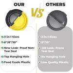 3-in-1 Tortilla Wrap Sealer & Crimper Press – Large Adjustable 6, 8, 10 Inch – Heavy Duty Taco, Quesadilla & Empanada Maker – BPA-Free Tortilla Wrap Sealer, Cutter & Presser for Burritos & Sandwiches