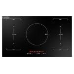Empava 36 Inch Electric Induction Cooktop Built-In, 5 Zone Smooth Glass Surface, Dual Bridge-Sync, Touch Slider Control, Power Boost, Stop & Go, Timer, Child Lock, Hardwired Kitchen Appliance