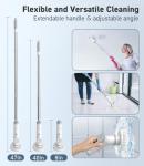 Electric Spin Scrubber, VEWIOR Cordless Shower Scrubber with 3 Adjustable Angle, Cleaning Brush with 2 Speeds 3 Replaceable Brush Heads for Bathroom Kitchen Tub