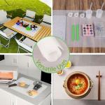 Janeart Clear Silicone Mat Small: 9" Non-Slip Baking Mat for Kitchen Counter - Heat Resistant Countertop Liner for Pastry 1/25 x 9 x 12 Inch Translucent (2/Pack)