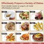 CARORI 9-in-1 Electric Pressure Cooker 6 Qt, Dual Inner Pots, Stainless Steel Pot and Non-Stick Pot, 12 Preset Cooking Programs with IMD Touchscreen, Safe Vent, Slow Cook, Rice Cook, Steam, Black