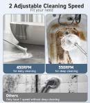 Electric Spin Scrubber, VEWIOR Cordless Shower Scrubber with 3 Adjustable Angle, Cleaning Brush with 2 Speeds 3 Replaceable Brush Heads for Bathroom Kitchen Tub