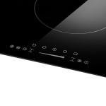 Empava 36 Inch Electric Induction Cooktop Built-In, 5 Zone Smooth Glass Surface, Dual Bridge-Sync, Touch Slider Control, Power Boost, Stop & Go, Timer, Child Lock, Hardwired Kitchen Appliance