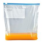 Restaurantware-Bag Tek 1 Gallon Freezer Slider Bags, 25 Disposable Zipper Pouch Bags - Slide Zipper, Expandable Bottom, Clear Plastic Freezer Bag, With Write-On-Label, For Food Storage