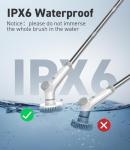 Electric Spin Scrubber, VEWIOR Cordless Shower Scrubber with 3 Adjustable Angle, Cleaning Brush with 2 Speeds 3 Replaceable Brush Heads for Bathroom Kitchen Tub