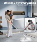 Electric Spin Scrubber, VEWIOR Cordless Shower Scrubber with 3 Adjustable Angle, Cleaning Brush with 2 Speeds 3 Replaceable Brush Heads for Bathroom Kitchen Tub