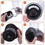 Electric Cheese Grater with Electric Dicing Function, 250W Professional Salad Maker & Electric Cheese Shredder, 5-in-1 Automatic Food Processor with Wide Feed Chute & 5 Stainless Steel Blades