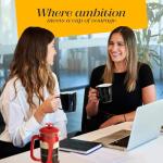 ESPRO Light P3 French Press Coffee Maker – Patented Double Micro-Filter for Grit-Free Brew, Heat Resistant thicker Borosilicate Glass Coffee press – (Red 32 oz)