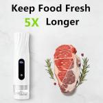 ALLHOPE Compact Vacuum Sealer for Food Storage: Portable Handheld Food Sealer, 80kPa Suction, 1800mAh Battery, 30 Reusable Vacuum Bags, Preserve 5X Freshness with Easy Operation