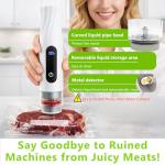 ALLHOPE Compact Vacuum Sealer for Food Storage: Portable Handheld Food Sealer, 80kPa Suction, 1800mAh Battery, 30 Reusable Vacuum Bags, Preserve 5X Freshness with Easy Operation