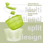 NIOSAVM 5Qt High-Efficiency Salad Spinner & Vegetable Dehydrator -Quick-dry salad spinner,Manual Kitchen Tool for Lettuce,Berries,Quick Spin Dry Vegetables