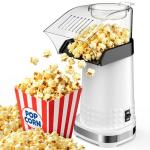 Air Popcorn Popper Maker with Measuring Cup to Melts Butter, Fast & Easy Popcorn Machine for Family Gathering, No Oil, Easy to Clean & Maintain(White)