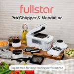 Fullstar XL Vegetable Chopper & Mandoline Slicer – Vegetable, Onion, Potato, Food, Veggie & Fruit Slicer, Dicer & Spiralizer with Pull-Out Catch Tray, Kitchen Gadgets & Gifts (11 in 1, Black/White)