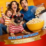 Air Popcorn Popper Maker with Measuring Cup to Melts Butter, Fast & Easy Popcorn Machine for Family Gathering, No Oil, Easy to Clean & Maintain(White)