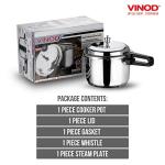 Vinod Pressure Cooker Stainless Steel – Outer Lid - 7 Liter – Induction Base Cooker – Indian Pressure Cooker – Sandwich Bottom – Best Used For Indian Cooking, Soups, and Rice Recipes, Quinoa