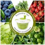 NIOSAVM 5Qt High-Efficiency Salad Spinner & Vegetable Dehydrator -Quick-dry salad spinner,Manual Kitchen Tool for Lettuce,Berries,Quick Spin Dry Vegetables