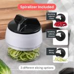 Fullstar XL Vegetable Chopper & Mandoline Slicer – Vegetable, Onion, Potato, Food, Veggie & Fruit Slicer, Dicer & Spiralizer with Pull-Out Catch Tray, Kitchen Gadgets & Gifts (11 in 1, Black/White)