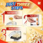Air Popcorn Popper Maker with Measuring Cup to Melts Butter, Fast & Easy Popcorn Machine for Family Gathering, No Oil, Easy to Clean & Maintain(White)