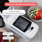 Fullstar XL Vegetable Chopper & Mandoline Slicer – Vegetable, Onion, Potato, Food, Veggie & Fruit Slicer, Dicer & Spiralizer with Pull-Out Catch Tray, Kitchen Gadgets & Gifts (11 in 1, Black/White)