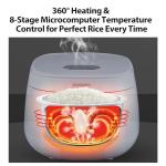 Joydeem Ceramic Rice Cooker FD20S-W, 4 Cups Uncooked Rice Cookers with Pure Ceramic Inner Pot, 24h Dealy Start, 2L, White