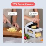 Fullstar XL Vegetable Chopper & Mandoline Slicer – Vegetable, Onion, Potato, Food, Veggie & Fruit Slicer, Dicer & Spiralizer with Pull-Out Catch Tray, Kitchen Gadgets & Gifts (11 in 1, Black/White)