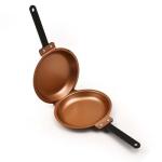 DelloidMaz Double Sided Pan, Non-Stick Coating Flip Frying Pan for Home Kitchen, Hotel and Restaurant, Pancake Maker,Omelette Maker, Featuring Gas Or Electric Stove Cooking