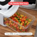 Fullstar XL Vegetable Chopper & Mandoline Slicer – Vegetable, Onion, Potato, Food, Veggie & Fruit Slicer, Dicer & Spiralizer with Pull-Out Catch Tray, Kitchen Gadgets & Gifts (11 in 1, Black/White)