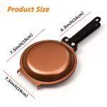 DelloidMaz Double Sided Pan, Non-Stick Coating Flip Frying Pan for Home Kitchen, Hotel and Restaurant, Pancake Maker,Omelette Maker, Featuring Gas Or Electric Stove Cooking