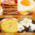 DelloidMaz Double Sided Pan, Non-Stick Coating Flip Frying Pan for Home Kitchen, Hotel and Restaurant, Pancake Maker,Omelette Maker, Featuring Gas Or Electric Stove Cooking