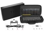 KINESIS Gaming TKO Mechanical Keyboard | Clicky White Switches | 60% Layout | Split Spacebar | Hotswap | PBT Keycaps | Aluminum Body | SF Shock Limited Edition Travel Case