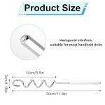 Peanut Butter Stirrer, 11.8 Inch Stainless Steel Nut Butter Mixer Peanut Butter Stirring Tool Drill Nut Butter Stirrer Fast Mixing Stirrer Utensil for Mixing Various Peanut Butter Jam