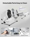 VEVOR Meat Slicer, 7.5" Electric Deli Slicer with 2 SUS420 Blades & 0-0.6" Adjustable Thickness, 200W Home Food-Slicer for Frozen Meat, Ham, Baguett, Steak, UL Approved